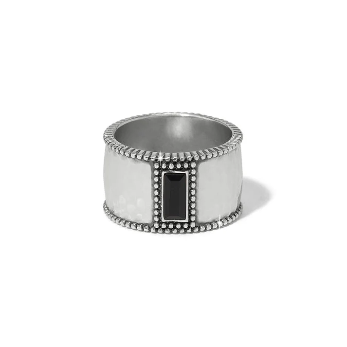 Pretty Tough Gem Black Wide Ring - Image 5
