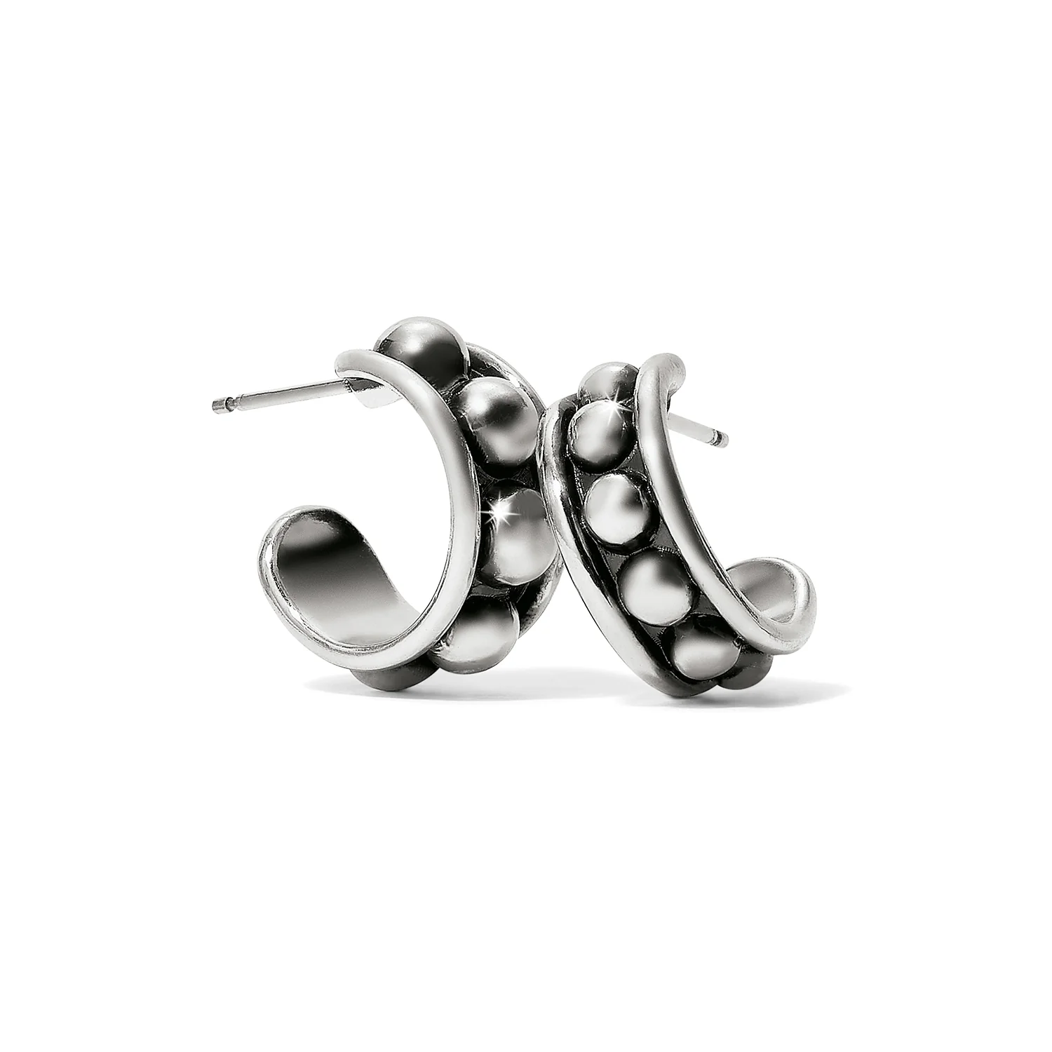 Pretty Tough Stud Post Hoop Earrings - Image 3