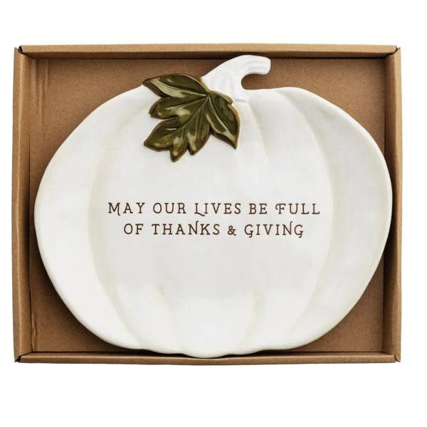 Pumpkin Sentiment Plates - Sold Individually - Image 3