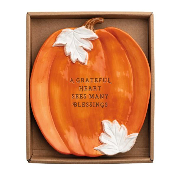 Pumpkin Sentiment Plates - Sold Individually - Image 5