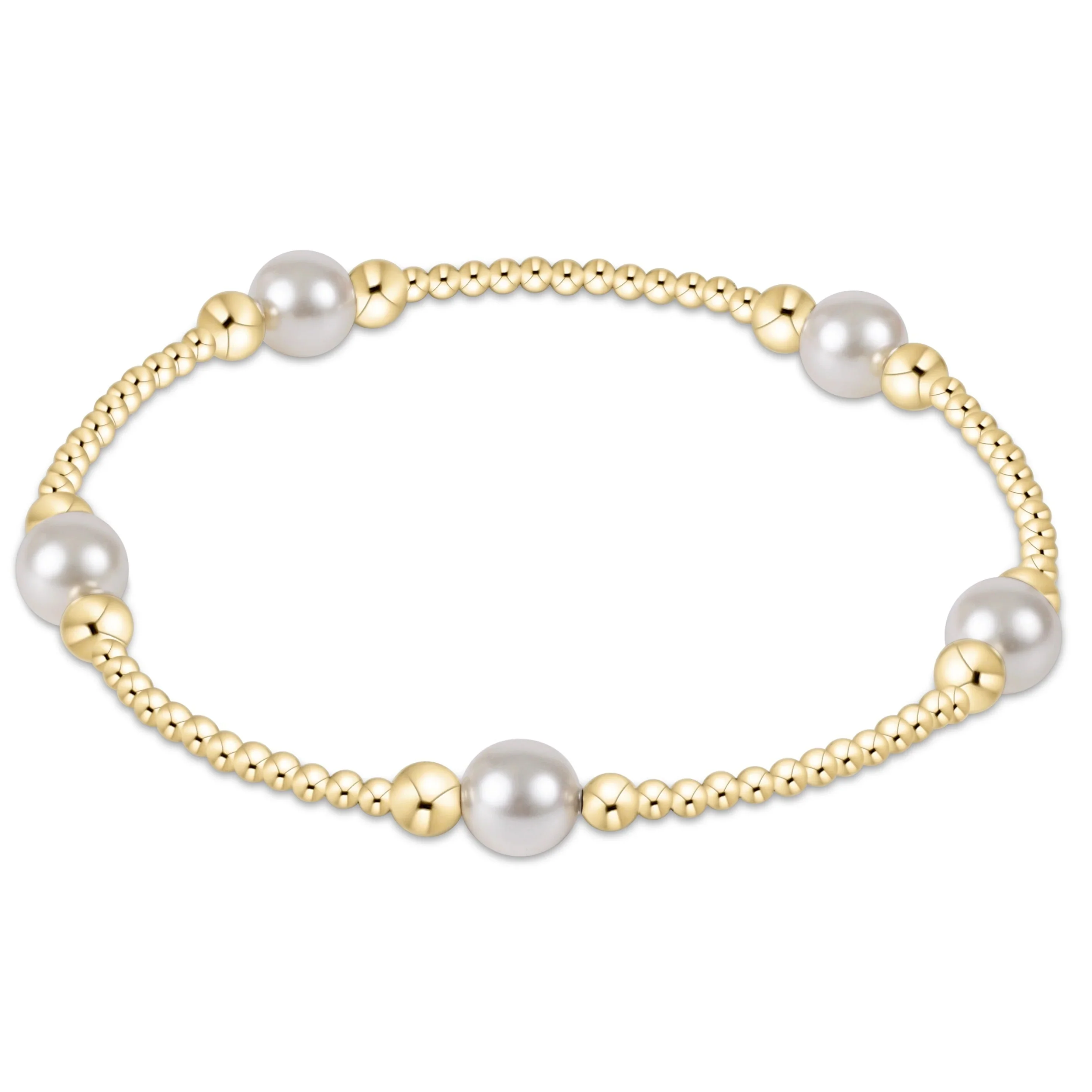 Purpose Pearl 6mm Bead Bracelet - Gold - Image 2
