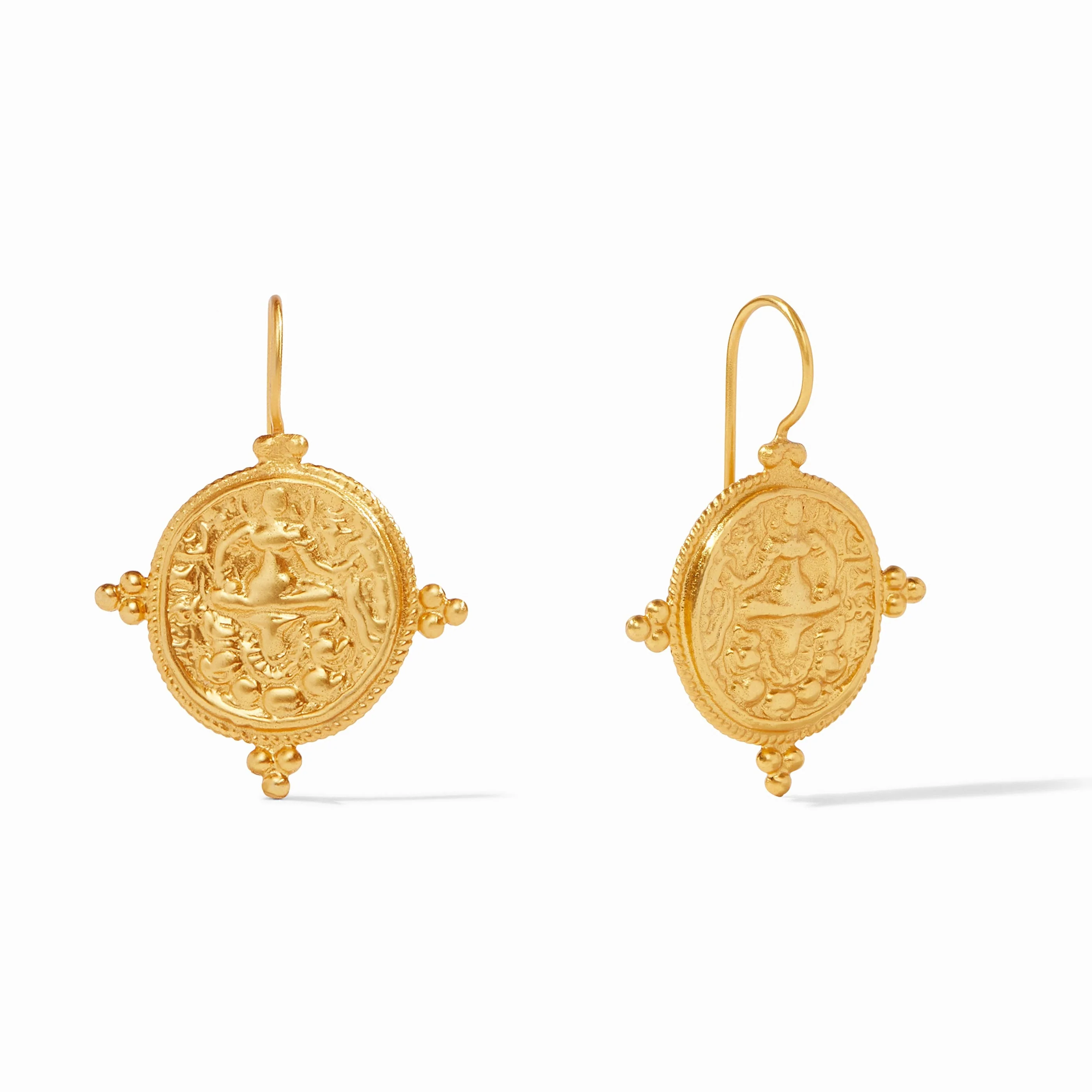 Quatro Coin Earring Gold - Image 3