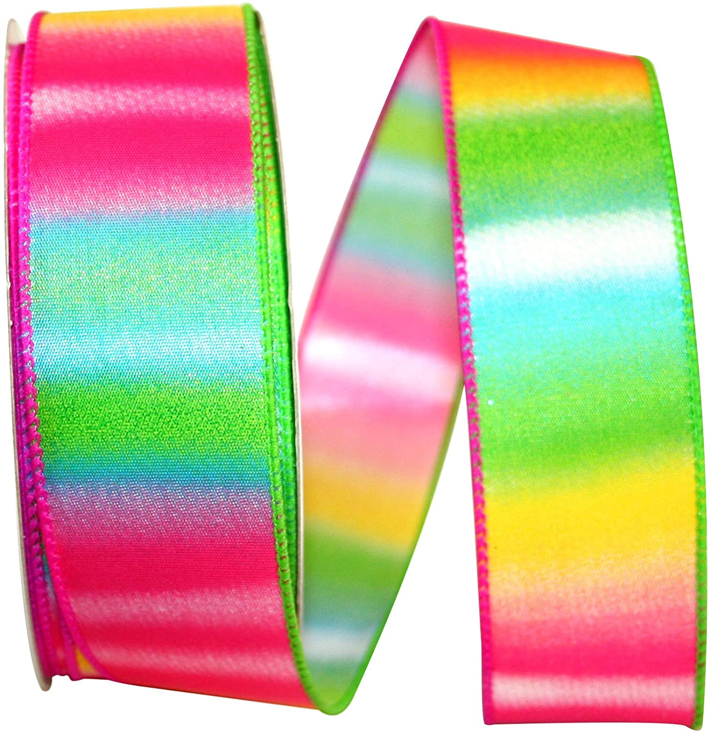 Railroad Stripe Wired Edge, Multi 1-1/2" x 20Y