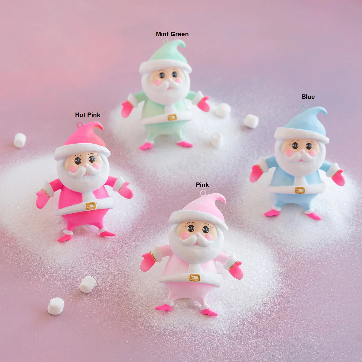 Rainbow Baby Papa Noel Ornament Rainbow - Sold Individually