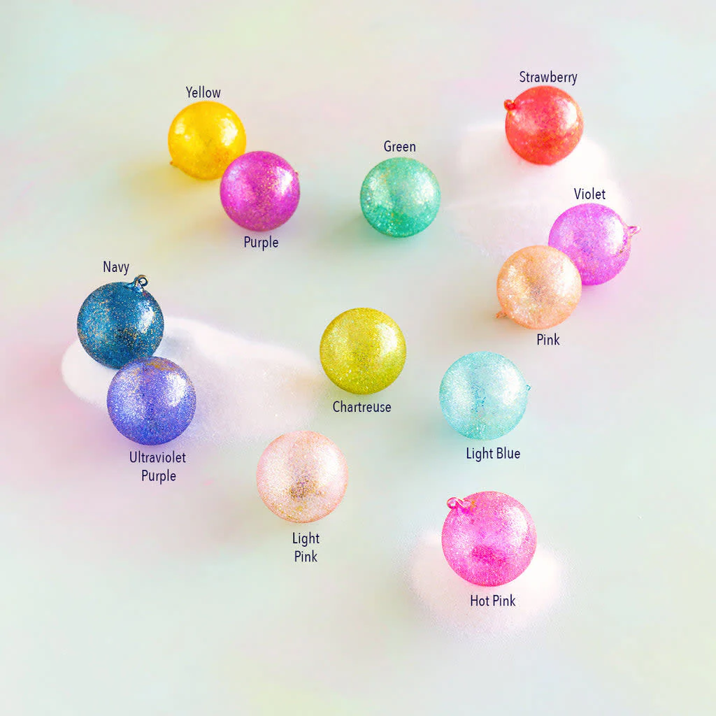 Rainbow Stubble Ball Ornament - Sold Individually