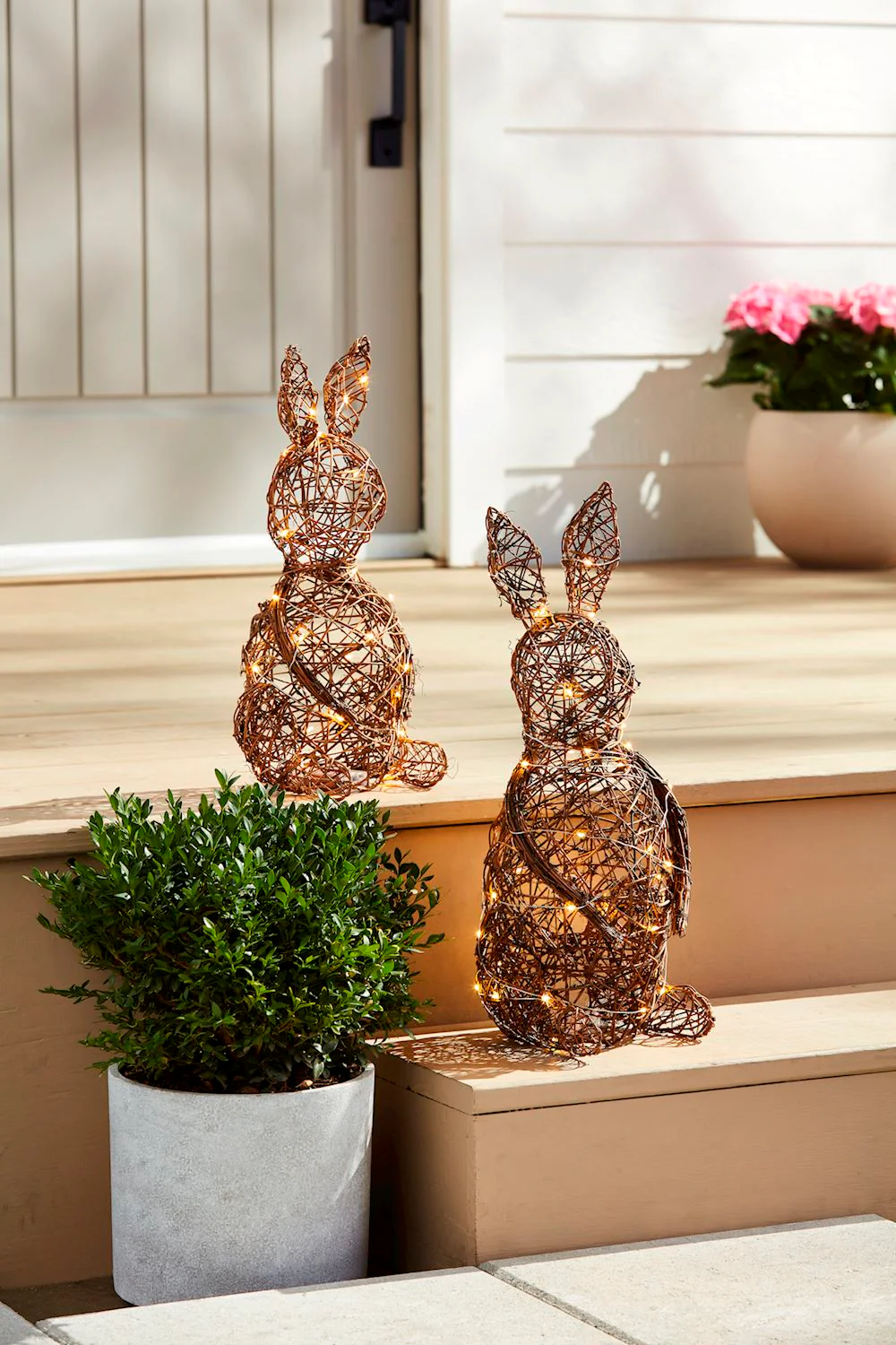 Rattan Led Bunny Sitters - Image 2