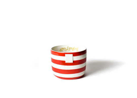 Red Stripe Happy Everything! Bowl