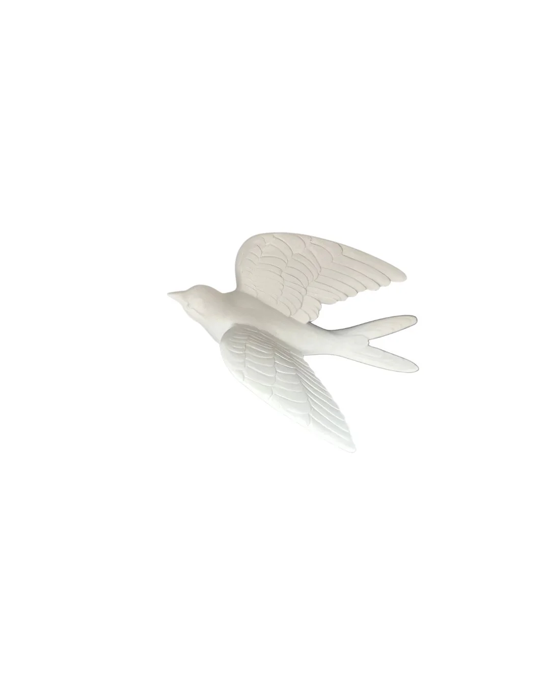 Resin Matte White Wall Hanging Bird - Sold Individually - Image 3
