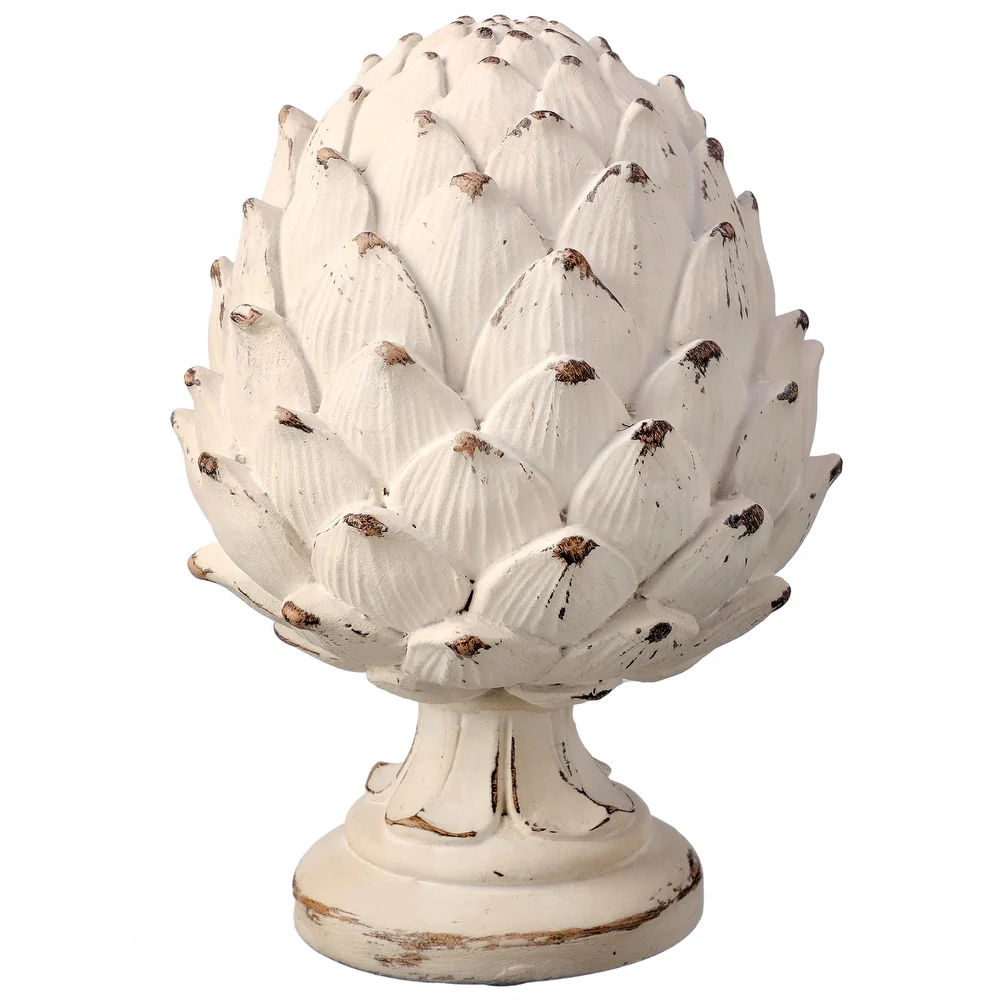 Resin Weathered Artichoke Pedestal - Image 3