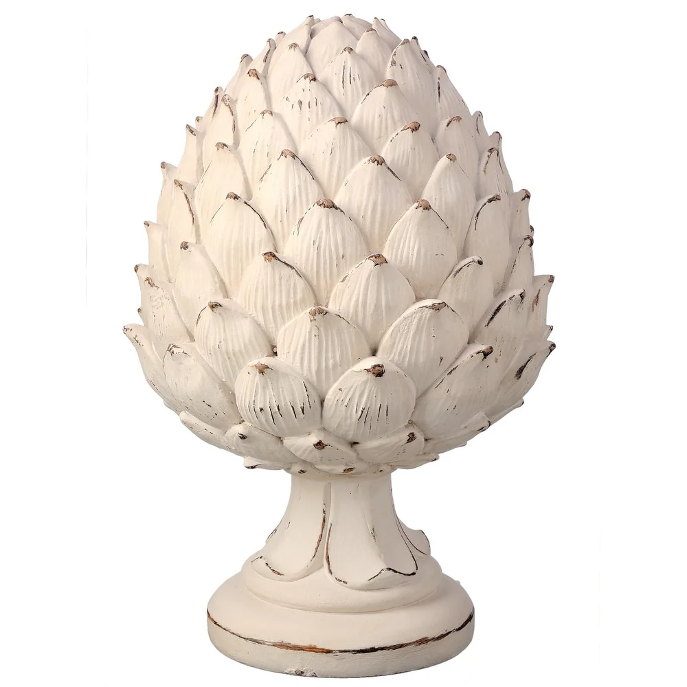 Resin Weathered Artichoke Pedestal - Image 4