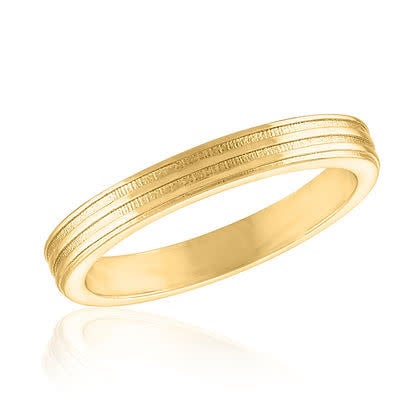 Ribbed Band Gold Layers Ring - Image 2
