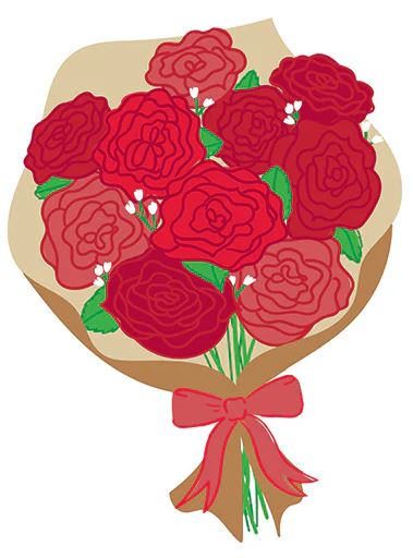 Roses Are Red Bouquet Mini Attachment
