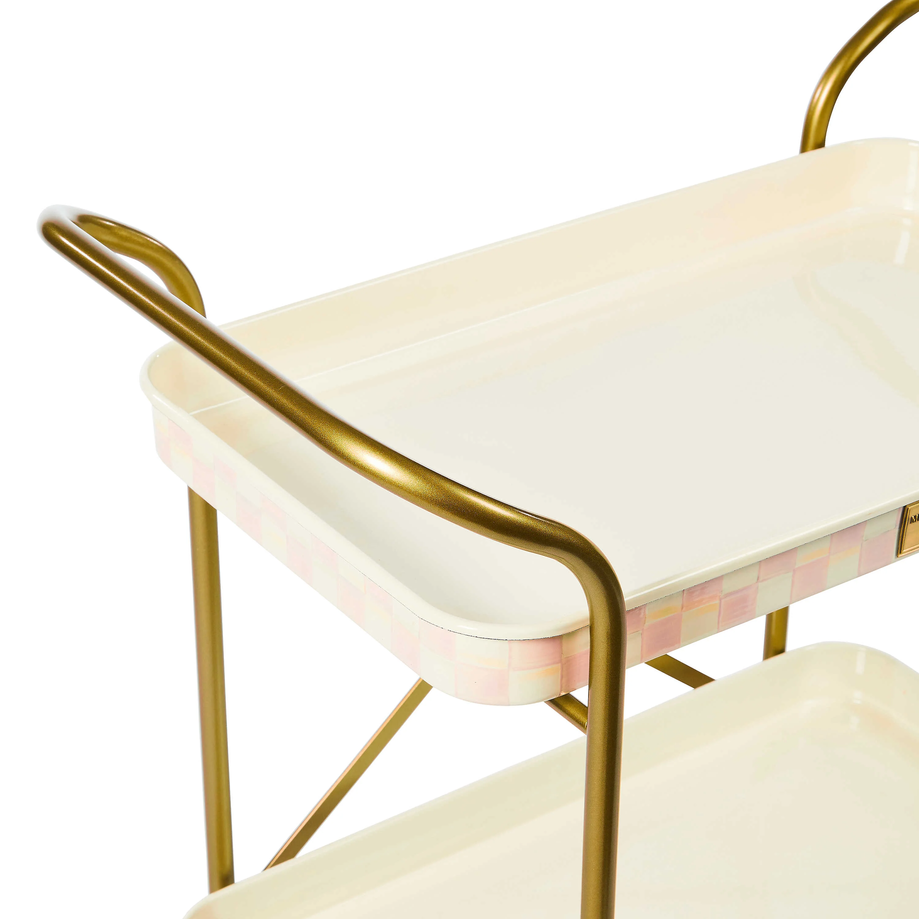 Rosy Check 2-Tier Kitchen Cart - Image 3