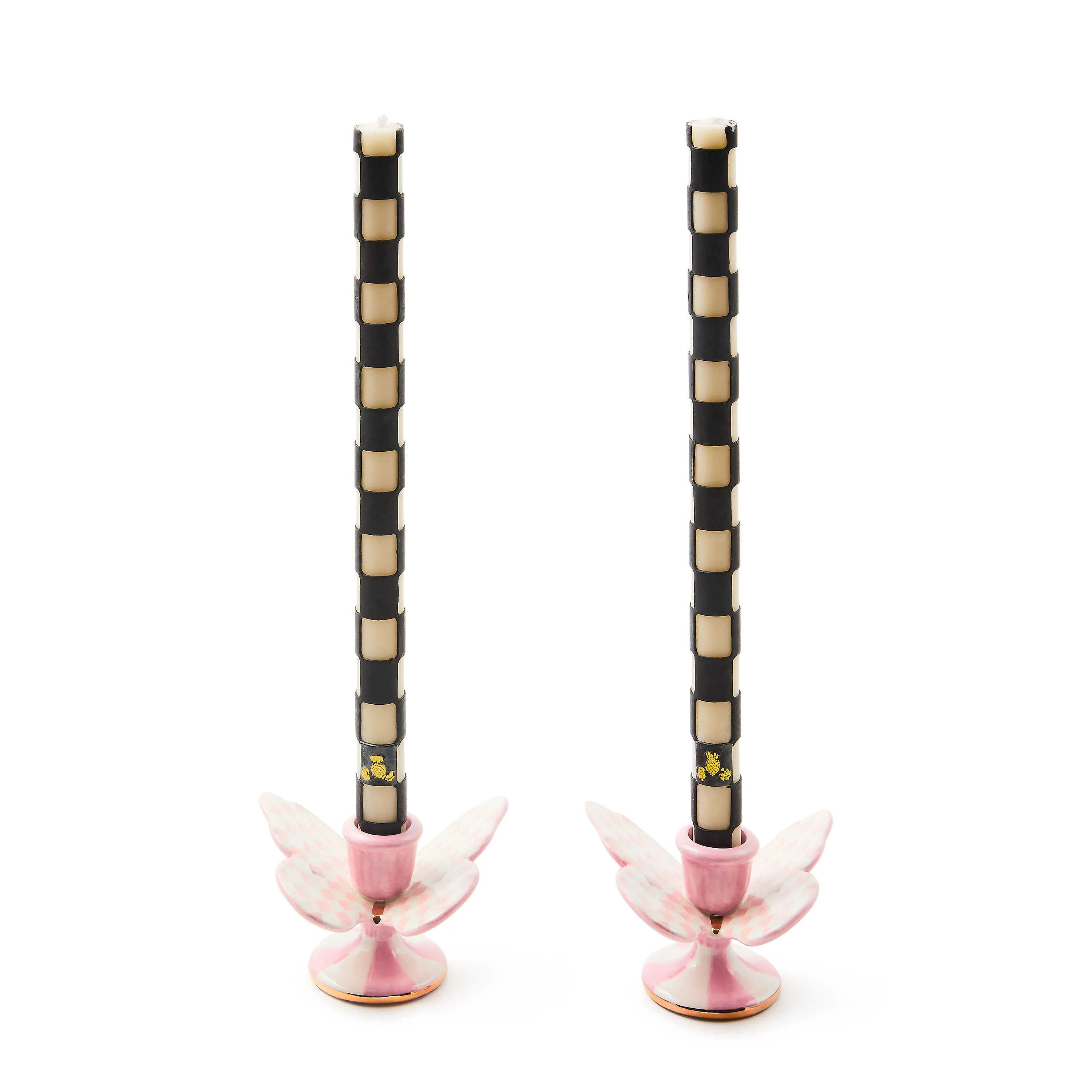 Rosy Check Butterfly Candle Holders- Set of 2 - Image 6
