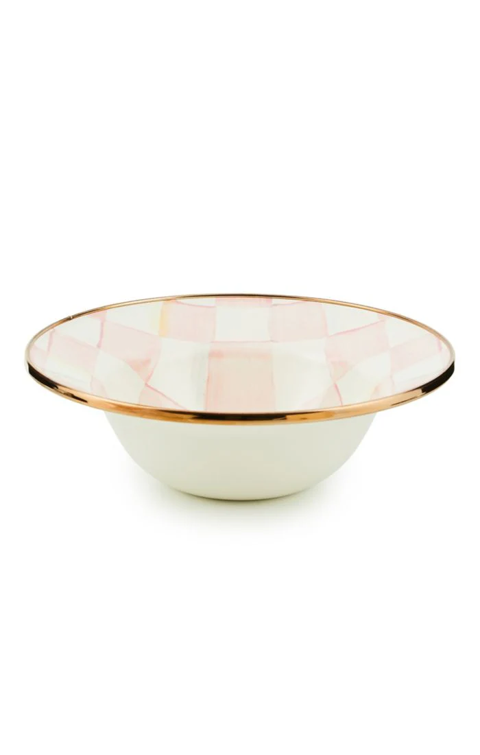 Rosy Check Enamel Breakfast Bowl - Image 2