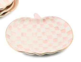 Rosy Check Pumpkin Ceramic Dessert Plate - Image 3