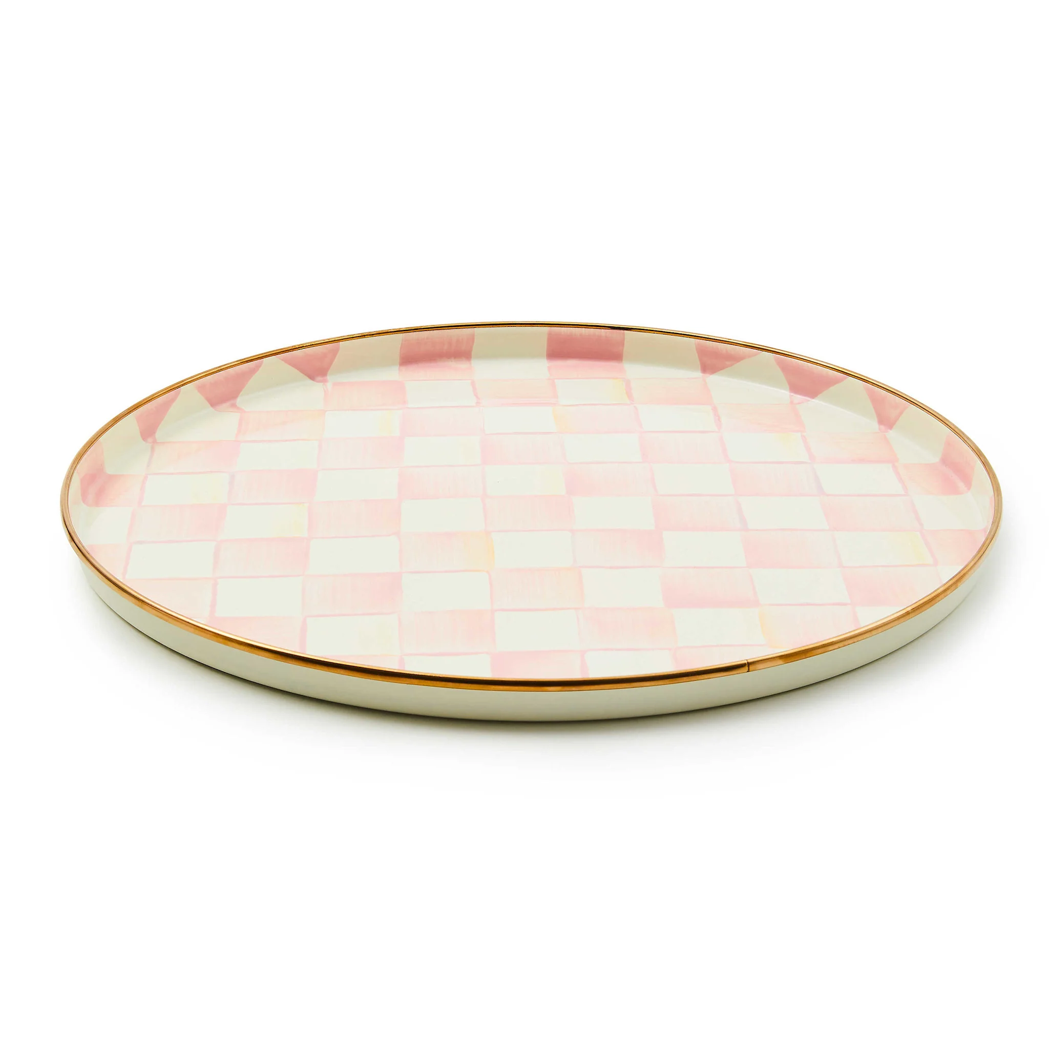 Rosy Check Round Tray - Image 3