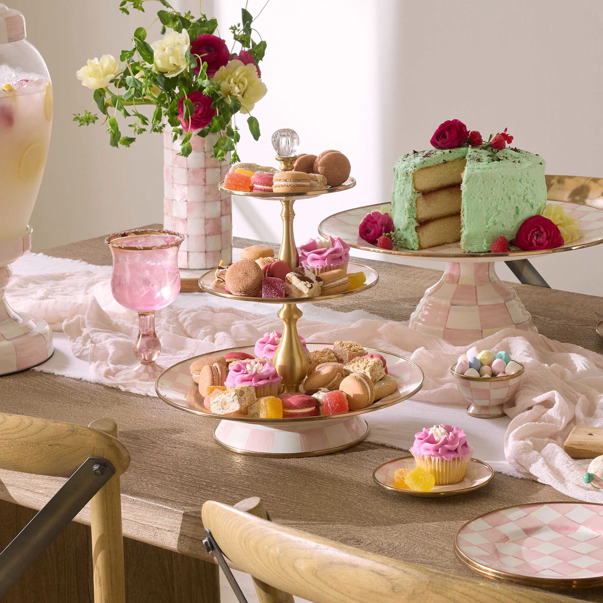 Rosy Check Three Tier Sweet Stand - Image 6