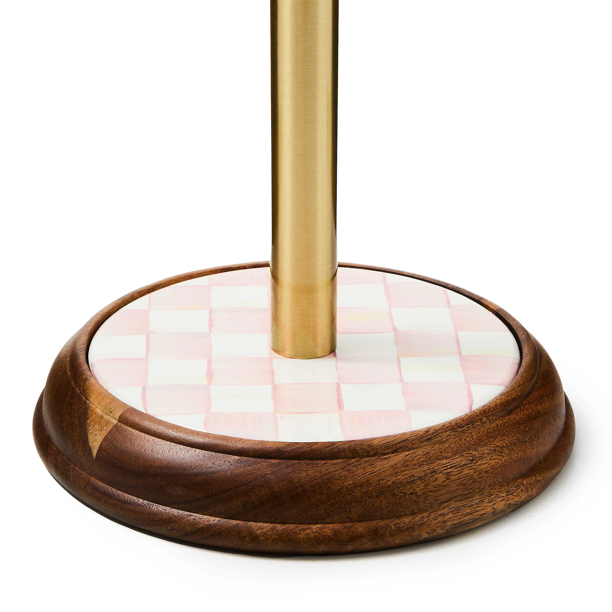 Rosy Check Wood Paper Towel Holder - Image 3