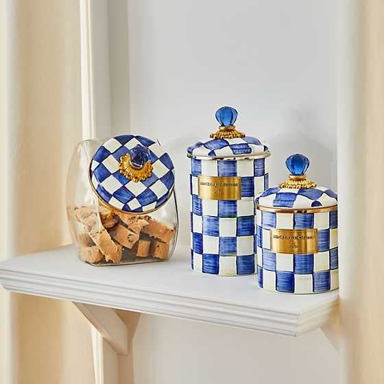 Royal Check Enamel Canister - Large - Image 2