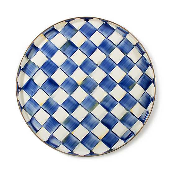 Royal Check Enamel Round Tray - Image 3