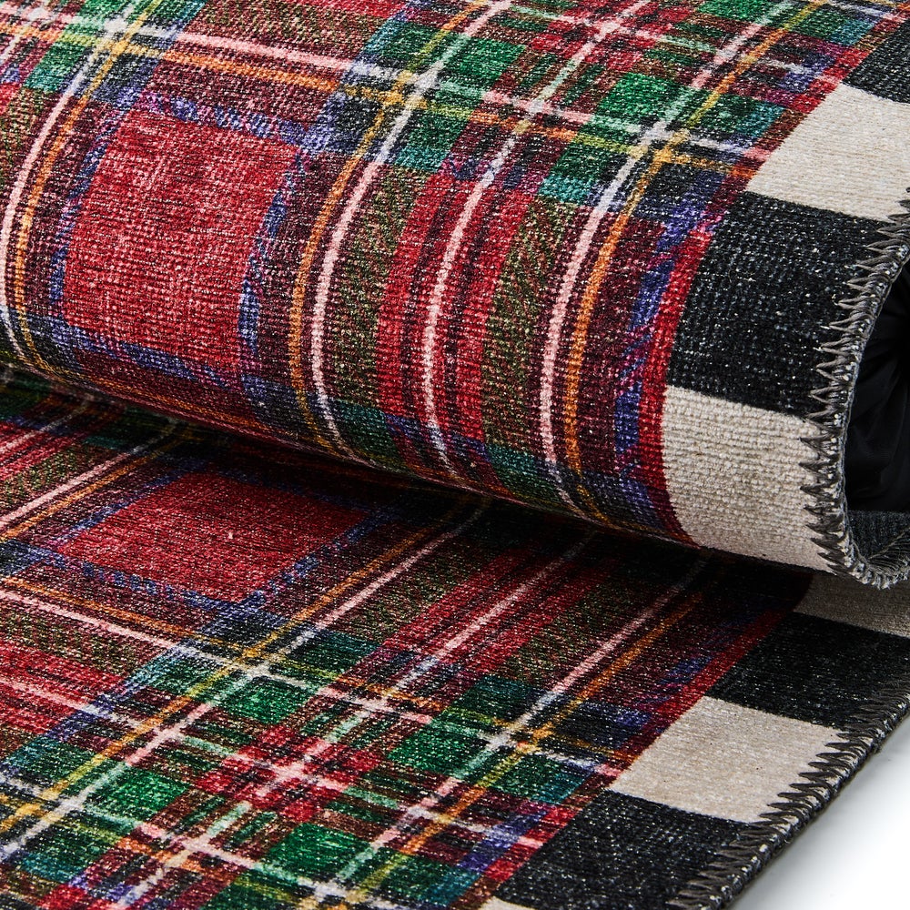 Royal Stewart Tartan Red 2'6" x 8' Washable Runner - Image 2