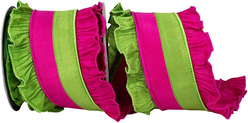 Ruffle Festivity Dupioni Deluxe Wired Edge Ribbon - Image 2