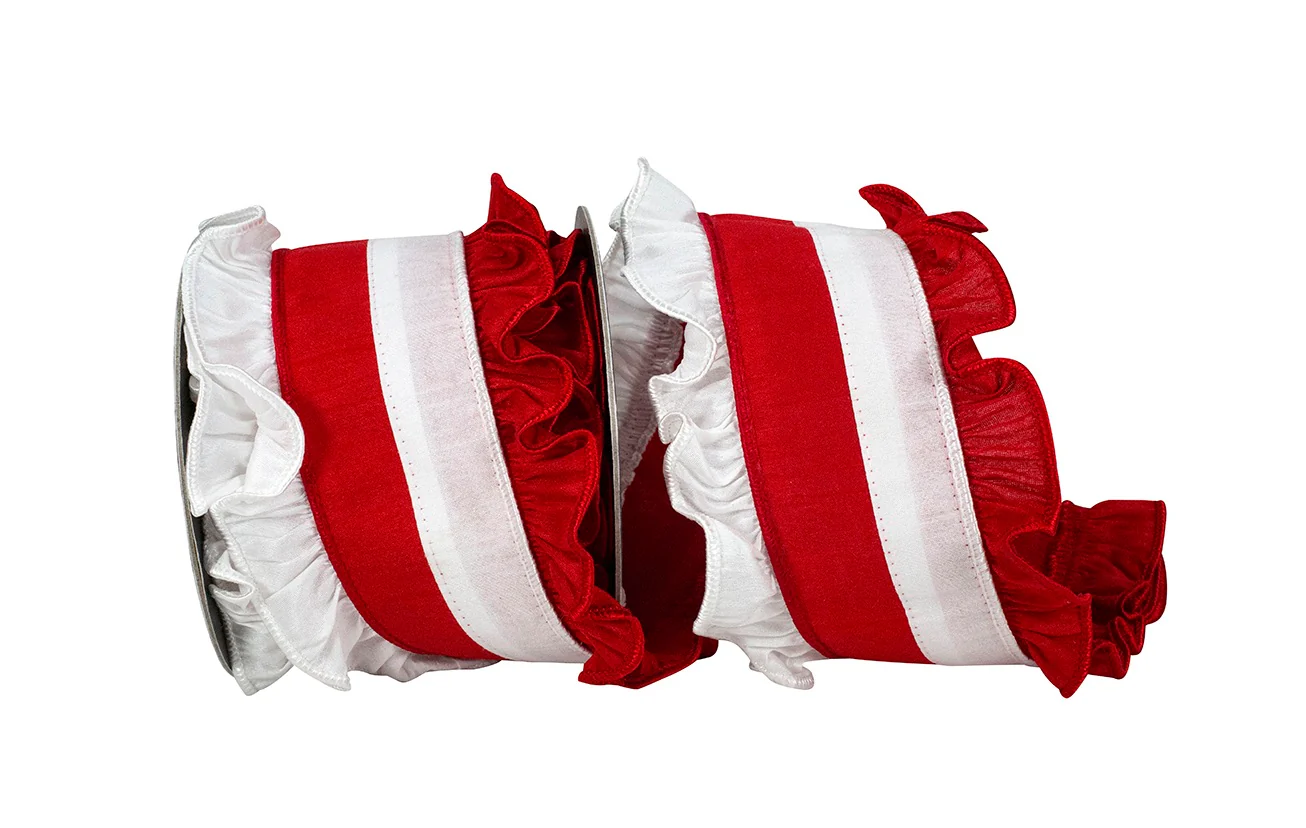 Ruffle Festivity Dupioni Deluxe Wired Edge Ribbon - Image 3