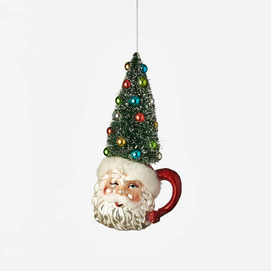 Santa Cup w/ Sisal Tree Ornament - Image 2