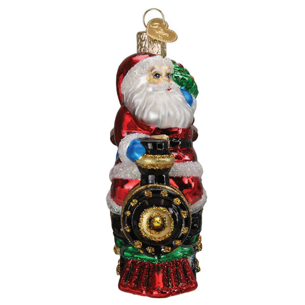 Santa On Locomotive Ornament - Image 3