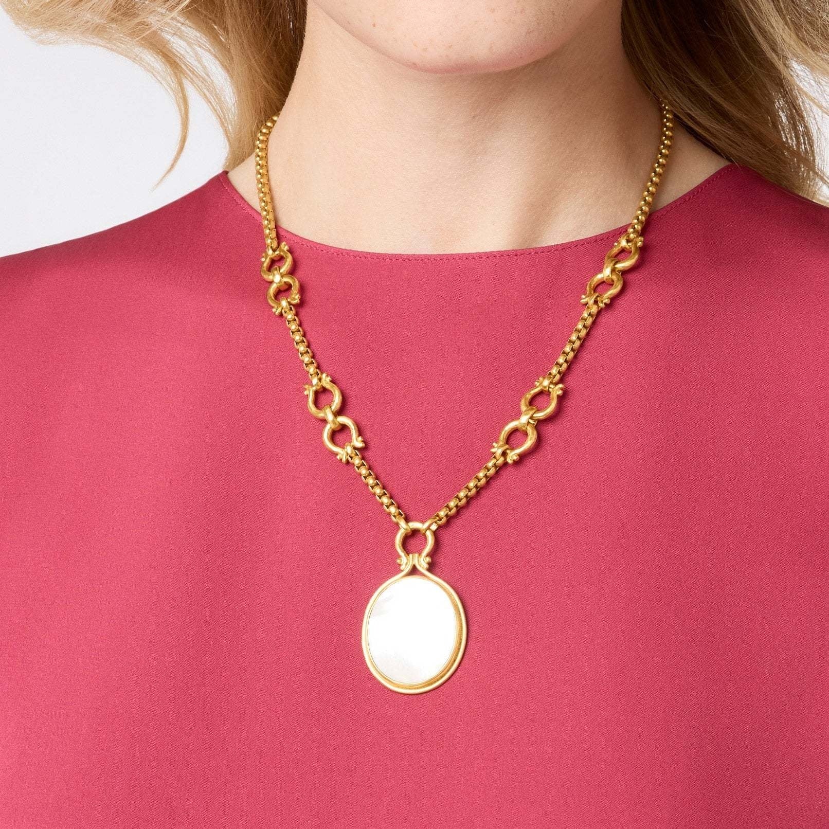 Saratoga Statement Necklace Mother of Pearl - Image 3
