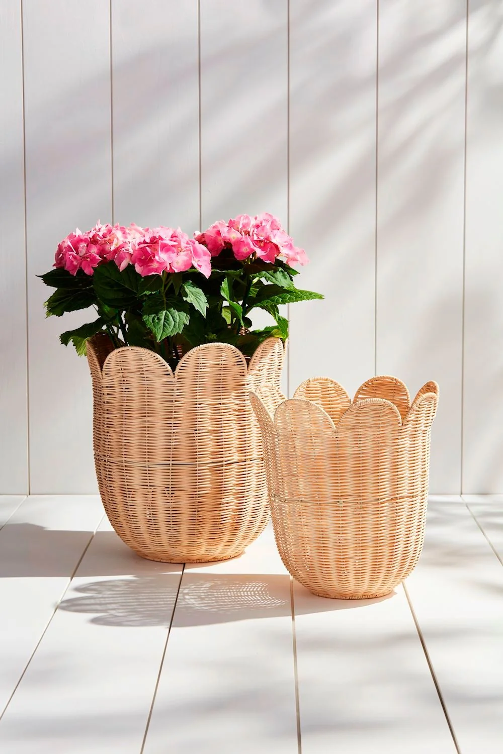 Scallop Wicker Basket