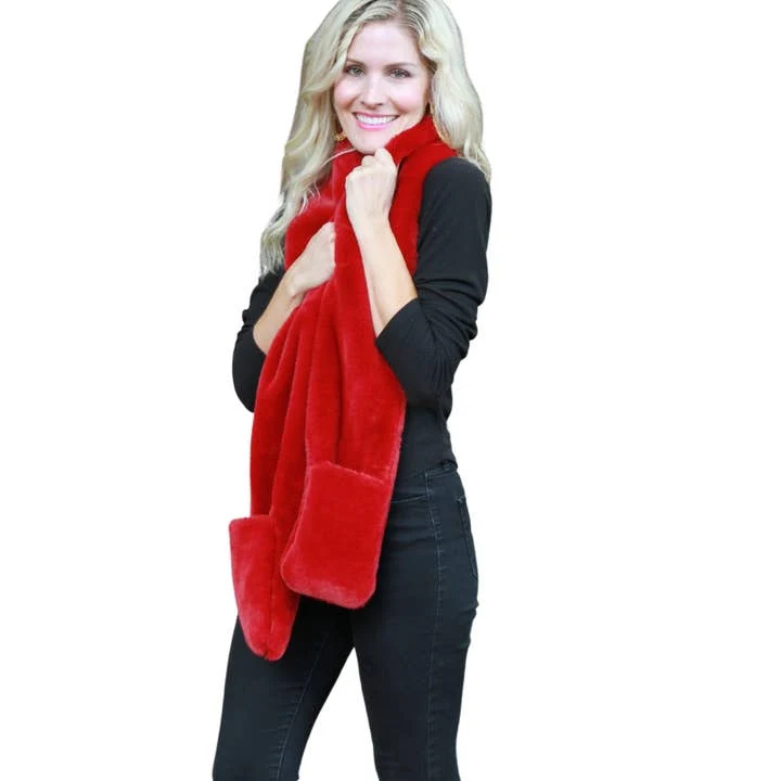 Scarf Fur Plush With Pockets - Image 8
