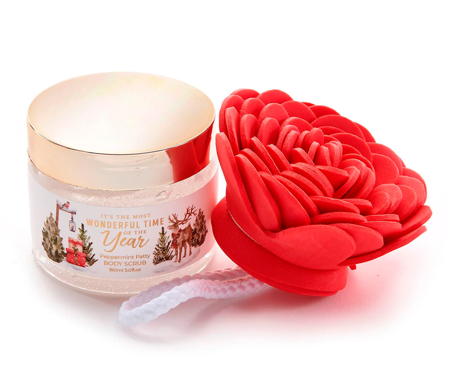 Scented Body Scrub & Flower Sponge - Image 2