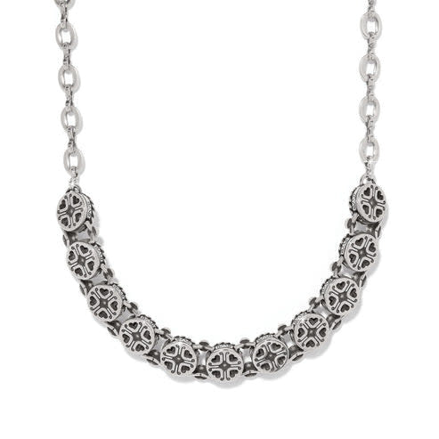 Sea Gem Collar Necklace - Silver/Pearl - Image 3