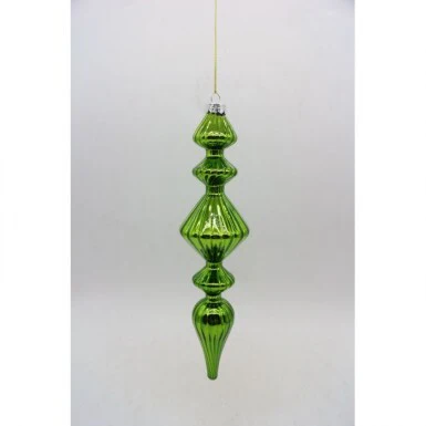 Shiny Glass Finial Ornament