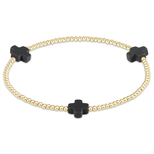 Signature Cross Gold Pattern 2MM Bead Bracelet - Image 27