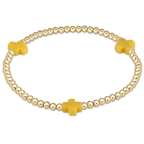 Signature Cross Gold Pattern 3mm Bead Bracelet - Image 19