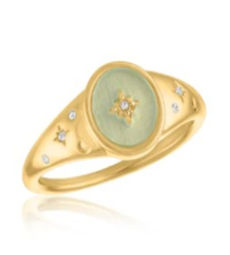 Signet Starburst Layers Ring - Image 2