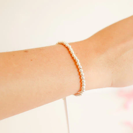 Silver Beaded Bracelet - Image 4
