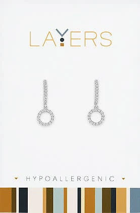 Silver Huggie Layers Earrings - Image 3