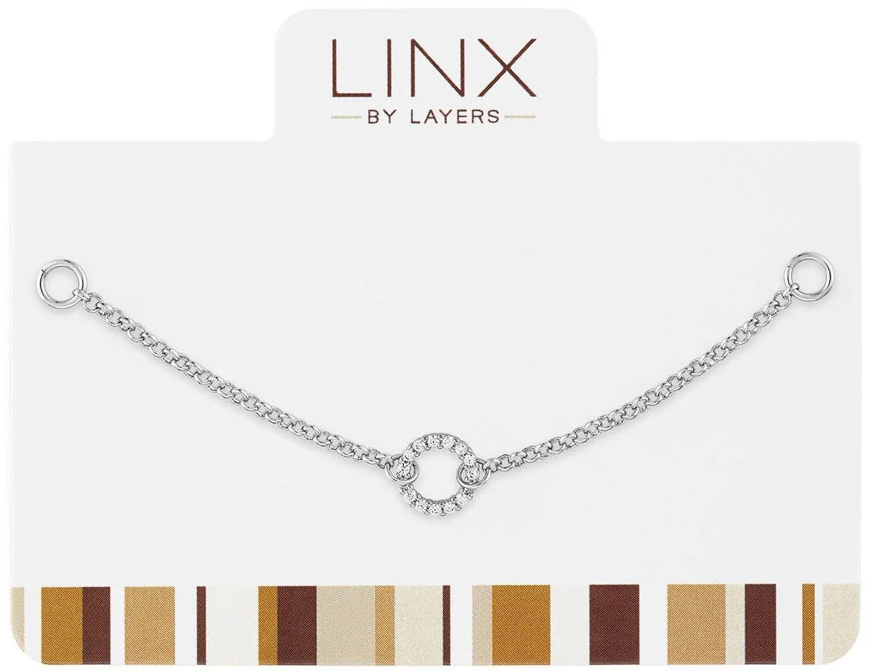 Silver Open CZ Circle LINX Add-on