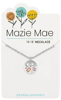 Silver Pink Cluster Pendant Necklace