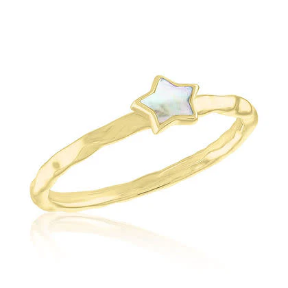Single SS Star Gold Layers Ring - Image 2