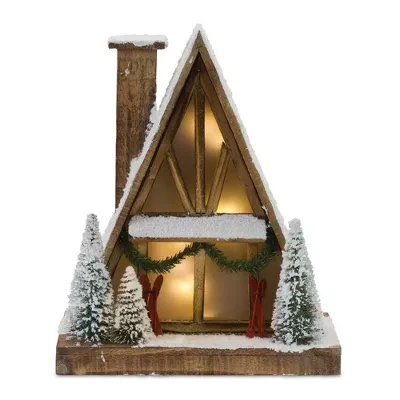 Lighted Ski Lodge Wood - Image 4