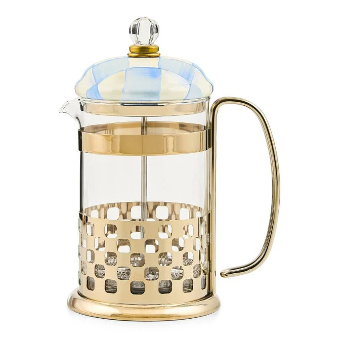 Mackenzie Childs Sky Check French Press