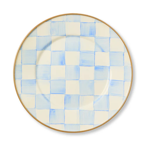 Mackenzie Childs Sky Check Salad/Dessert Plate