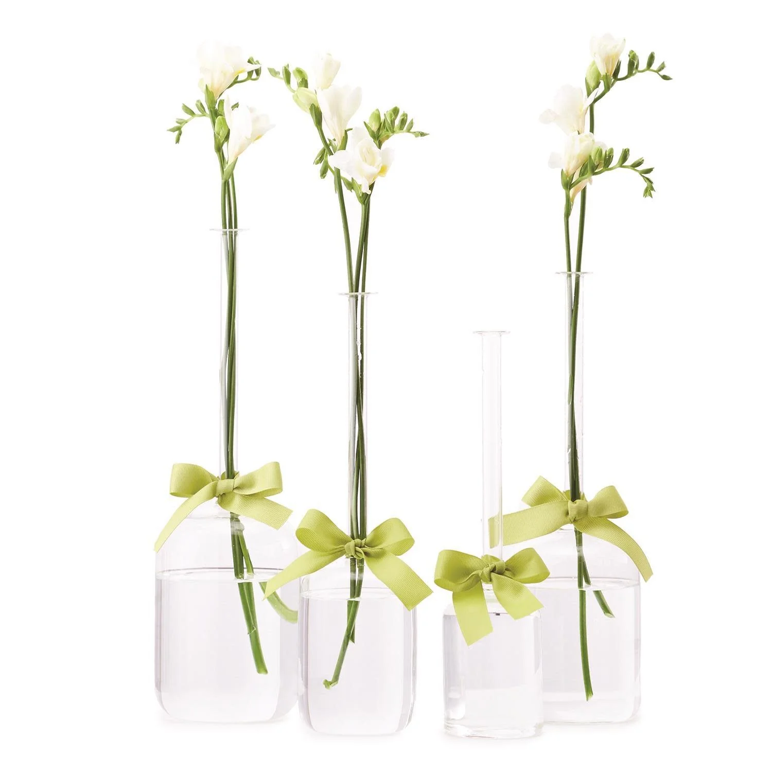 Sleek and Chic Jug Vase with Sage Green Ribbon - Image 3