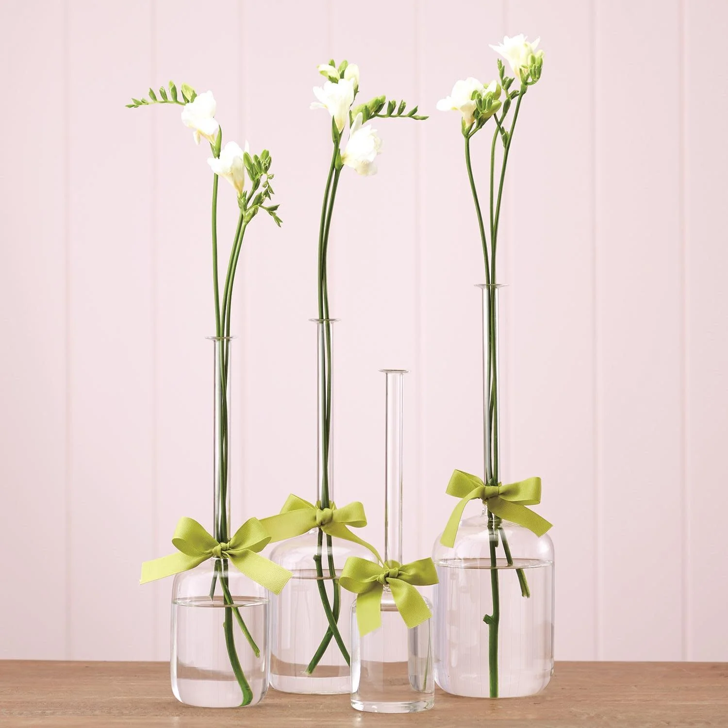 Sleek and Chic Jug Vase with Sage Green Ribbon - Image 4