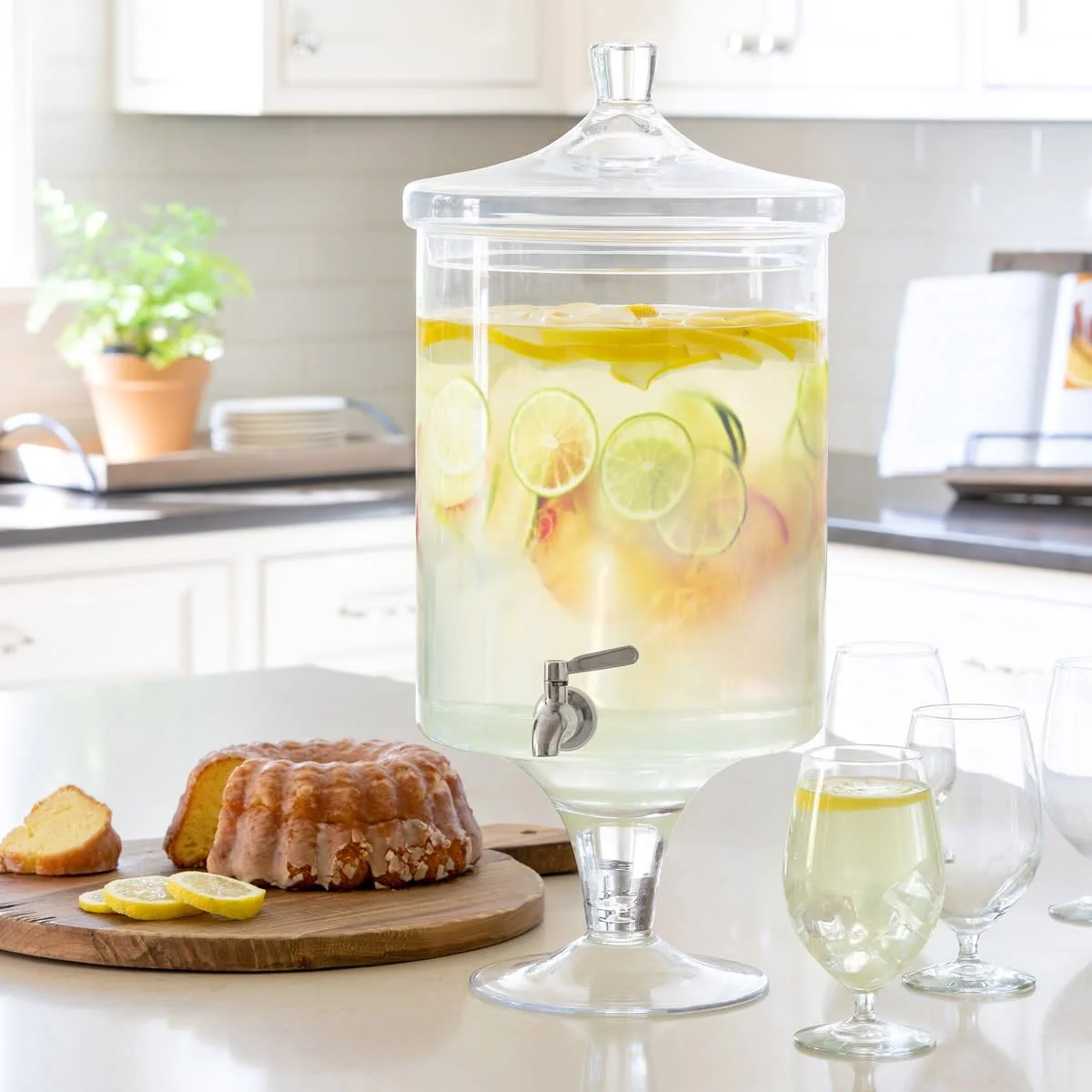 Sleek Crystal Beverage Dispenser - Image 2
